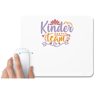                       UDNAG White Mousepad 'Teacher Student | kinder team' for Computer / PC / Laptop [230 x 200 x 5mm]                                              