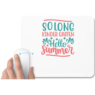                       UDNAG White Mousepad 'Summer | Solong Kindergarten hello summer' for Computer / PC / Laptop [230 x 200 x 5mm]                                              