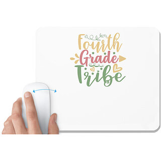                       UDNAG White Mousepad 'Teacher Student | fourth grade tribe' for Computer / PC / Laptop [230 x 200 x 5mm]                                              