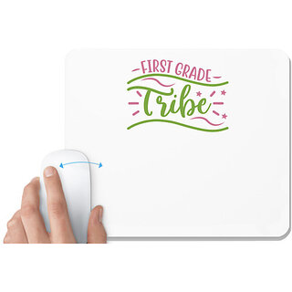                       UDNAG White Mousepad 'Teacher Student | First gratde tribe' for Computer / PC / Laptop [230 x 200 x 5mm]                                              