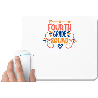                       UDNAG White Mousepad 'Teacher Student | fourth grade squaddd' for Computer / PC / Laptop [230 x 200 x 5mm]                                              