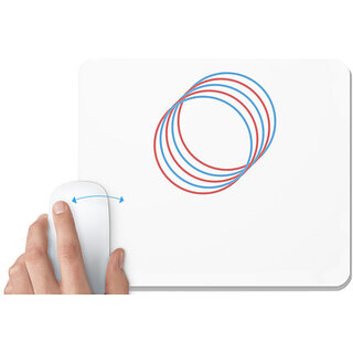                       UDNAG White Mousepad 'Illustration | Drawing' for Computer / PC / Laptop [230 x 200 x 5mm]                                              