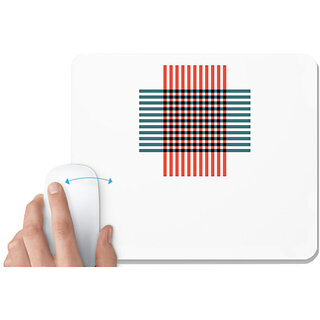                       UDNAG White Mousepad 'Orange blue | Drawing' for Computer / PC / Laptop [230 x 200 x 5mm]                                              
