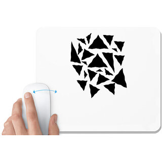                       UDNAG White Mousepad 'Black | Drawing' for Computer / PC / Laptop [230 x 200 x 5mm]                                              