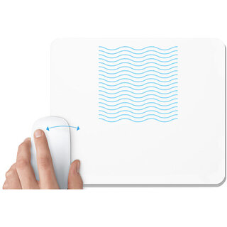                       UDNAG White Mousepad 'Water | Drawing' for Computer / PC / Laptop [230 x 200 x 5mm]                                              