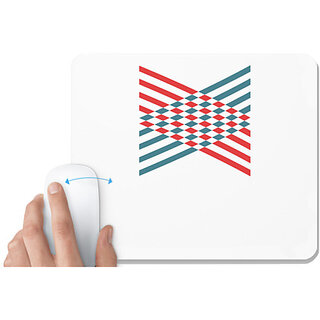                       UDNAG White Mousepad 'blue red | Drawing' for Computer / PC / Laptop [230 x 200 x 5mm]                                              