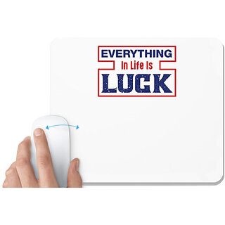                       UDNAG White Mousepad 'Luck | Donalt Trump' for Computer / PC / Laptop [230 x 200 x 5mm]                                              