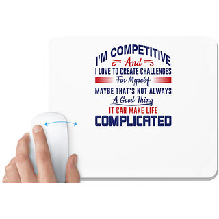                       UDNAG White Mousepad 'Complicated | Donalt Trump' for Computer / PC / Laptop [230 x 200 x 5mm]                                              