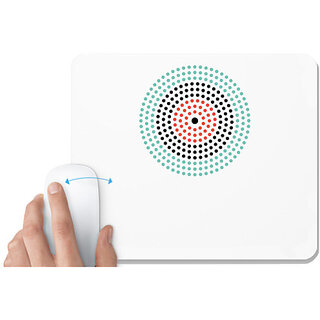                       UDNAG White Mousepad 'Colorful ring | Drawing' for Computer / PC / Laptop [230 x 200 x 5mm]                                              