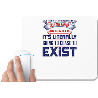                       UDNAG White Mousepad 'Exist | Donalt Trump' for Computer / PC / Laptop [230 x 200 x 5mm]                                              