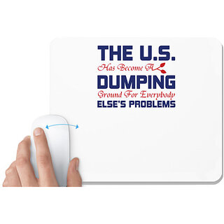                      UDNAG White Mousepad 'Dumping | Donalt Trump' for Computer / PC / Laptop [230 x 200 x 5mm]                                              