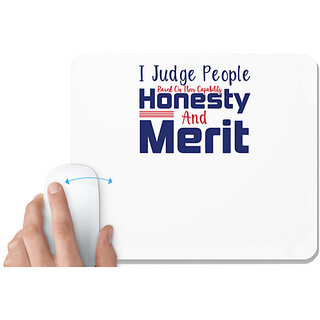                      UDNAG White Mousepad 'Honesty | Donalt Trump' for Computer / PC / Laptop [230 x 200 x 5mm]                                              