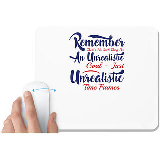                       UDNAG White Mousepad 'Unrealistic | Donalt Trump' for Computer / PC / Laptop [230 x 200 x 5mm]                                              