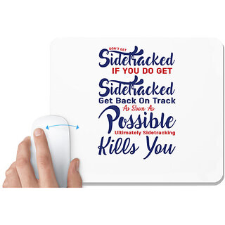                       UDNAG White Mousepad 'Get back on track | Donalt Trump' for Computer / PC / Laptop [230 x 200 x 5mm]                                              