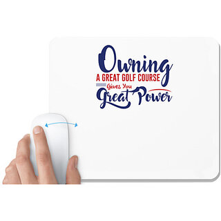                       UDNAG White Mousepad 'Great power | Donalt Trump' for Computer / PC / Laptop [230 x 200 x 5mm]                                              