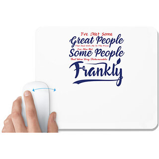                       UDNAG White Mousepad 'Frankly | Donalt Trump' for Computer / PC / Laptop [230 x 200 x 5mm]                                              
