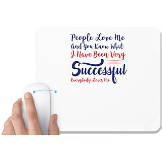                       UDNAG White Mousepad 'Succesfull | Donalt Trump' for Computer / PC / Laptop [230 x 200 x 5mm]                                              