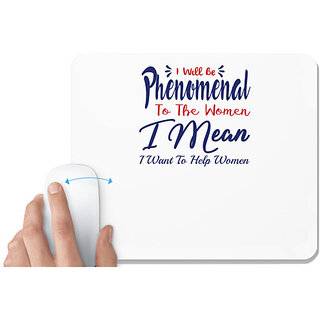                       UDNAG White Mousepad 'Phenomenal | Donalt Trump' for Computer / PC / Laptop [230 x 200 x 5mm]                                              