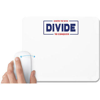                       UDNAG White Mousepad 'Divide | Donalt Trump' for Computer / PC / Laptop [230 x 200 x 5mm]                                              