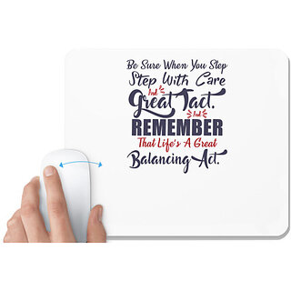                       UDNAG White Mousepad 'Great fact remember | Dr. Seuss' for Computer / PC / Laptop [230 x 200 x 5mm]                                              