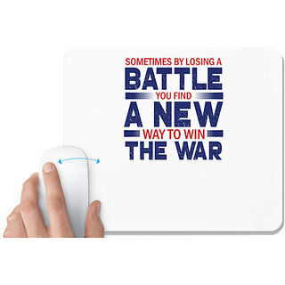                       UDNAG White Mousepad 'Battle war | Donalt Trump' for Computer / PC / Laptop [230 x 200 x 5mm]                                              