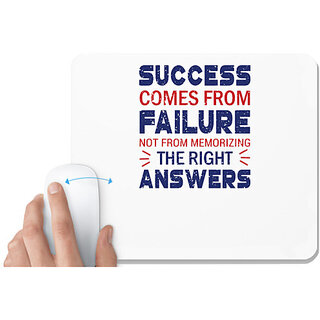                       UDNAG White Mousepad 'Success failure answers | Donalt Trump' for Computer / PC / Laptop [230 x 200 x 5mm]                                              