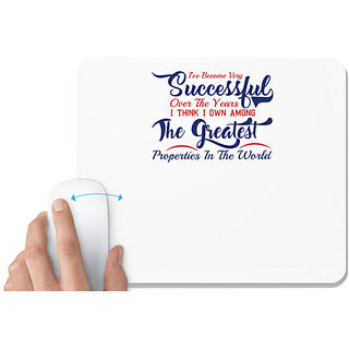                       UDNAG White Mousepad 'The greatest property in the world | Donalt Trump' for Computer / PC / Laptop [230 x 200 x 5mm]                                              