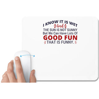                       UDNAG White Mousepad 'Good fun thats funny | Dr. Seuss' for Computer / PC / Laptop [230 x 200 x 5mm]                                              