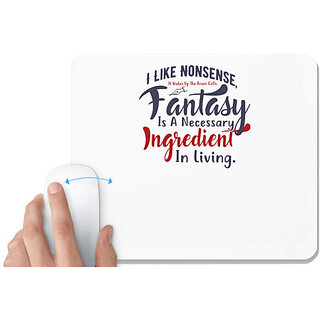                       UDNAG White Mousepad 'Fantasy Ingredient in living | Dr. Seuss' for Computer / PC / Laptop [230 x 200 x 5mm]                                              