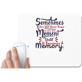                       UDNAG White Mousepad 'Moment memory | Dr. Seuss' for Computer / PC / Laptop [230 x 200 x 5mm]                                              