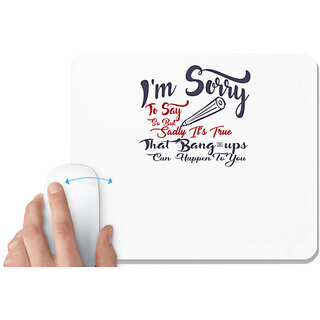                       UDNAG White Mousepad 'Im sorry | Dr. Seuss' for Computer / PC / Laptop [230 x 200 x 5mm]                                              