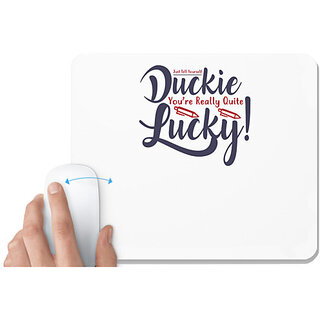                       UDNAG White Mousepad 'Ducky lucky | Dr. Seuss' for Computer / PC / Laptop [230 x 200 x 5mm]                                              