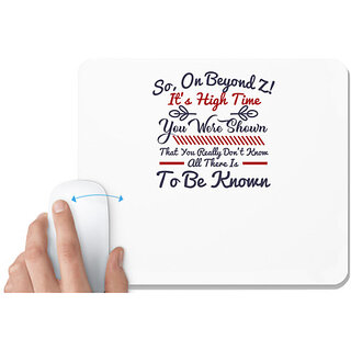                       UDNAG White Mousepad 'To be known | Dr. Seuss' for Computer / PC / Laptop [230 x 200 x 5mm]                                              