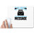 UDNAG White Mousepad 'Message | by not' for Computer / PC / Laptop [230 x 200 x 5mm]