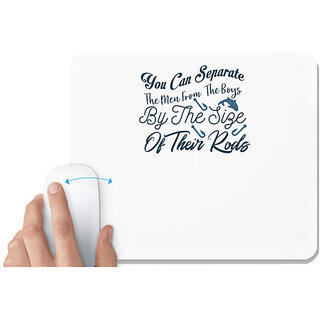                       UDNAG White Mousepad 'Fishing | You can separate' for Computer / PC / Laptop [230 x 200 x 5mm]                                              