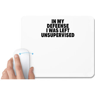                       UDNAG White Mousepad 'Golf | in my defense i was left' for Computer / PC / Laptop [230 x 200 x 5mm]                                              