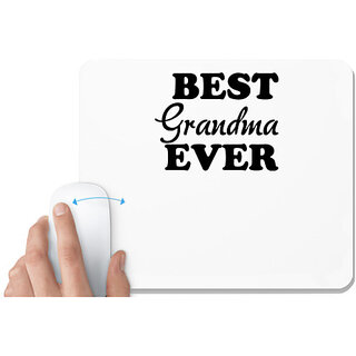                      UDNAG White Mousepad 'Grand Mother | best grandma ever' for Computer / PC / Laptop [230 x 200 x 5mm]                                              