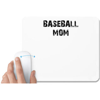                       UDNAG White Mousepad 'Baseball | baseball mom' for Computer / PC / Laptop [230 x 200 x 5mm]                                              