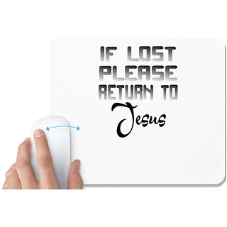                       UDNAG White Mousepad 'if lost please' for Computer / PC / Laptop [230 x 200 x 5mm]                                              