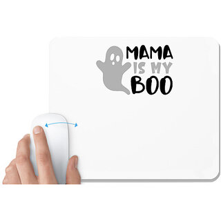                       UDNAG White Mousepad 'Halloween | mama is my boo' for Computer / PC / Laptop [230 x 200 x 5mm]                                              