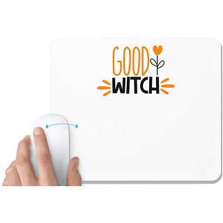                       UDNAG White Mousepad 'Halloween | good witch 1' for Computer / PC / Laptop [230 x 200 x 5mm]                                              