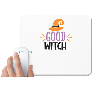                       UDNAG White Mousepad 'Halloween | good witch' for Computer / PC / Laptop [230 x 200 x 5mm]                                              