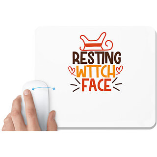                       UDNAG White Mousepad 'Halloween | resting' for Computer / PC / Laptop [230 x 200 x 5mm]                                              