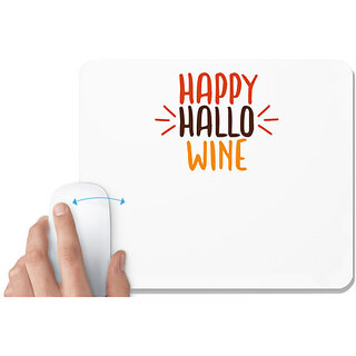                       UDNAG White Mousepad 'Halloween | happy hallo ween' for Computer / PC / Laptop [230 x 200 x 5mm]                                              