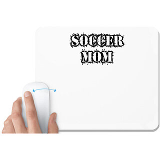                       UDNAG White Mousepad 'Soccer | soccer mom' for Computer / PC / Laptop [230 x 200 x 5mm]                                              