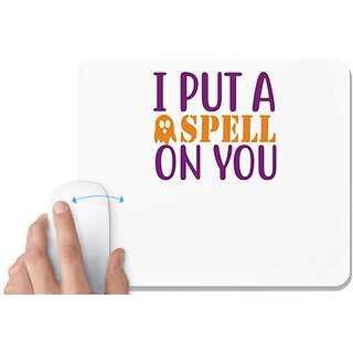                       UDNAG White Mousepad 'Halloween | I put a spell on you copy' for Computer / PC / Laptop [230 x 200 x 5mm]                                              