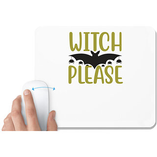                       UDNAG White Mousepad 'Halloween | Witch Please copy' for Computer / PC / Laptop [230 x 200 x 5mm]                                              