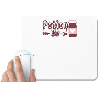                       UDNAG White Mousepad 'Halloween | Potion Bar copy' for Computer / PC / Laptop [230 x 200 x 5mm]                                              