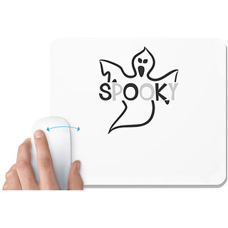                      UDNAG White Mousepad 'Halloween | Spooky copy' for Computer / PC / Laptop [230 x 200 x 5mm]                                              