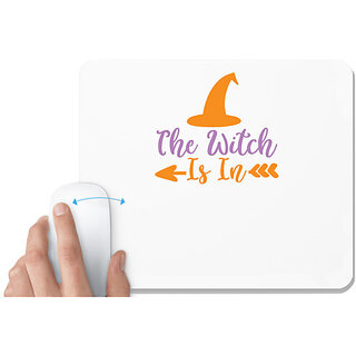                       UDNAG White Mousepad 'Halloween | The Witch is in' for Computer / PC / Laptop [230 x 200 x 5mm]                                              